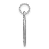 14K White Gold Angel in Heart Charm